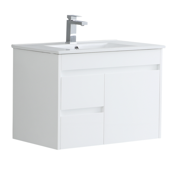 Monza 750mm Wall Hung Waterproof PVC Vanity Unit and Basin
