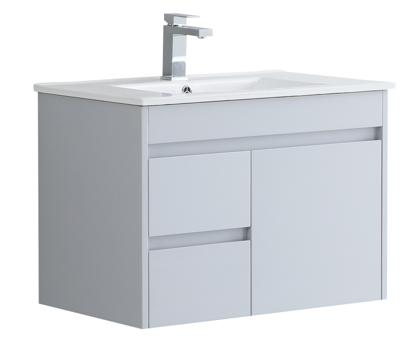 Monza 750mm Wall Hung Waterproof PVC Vanity Unit and Basin