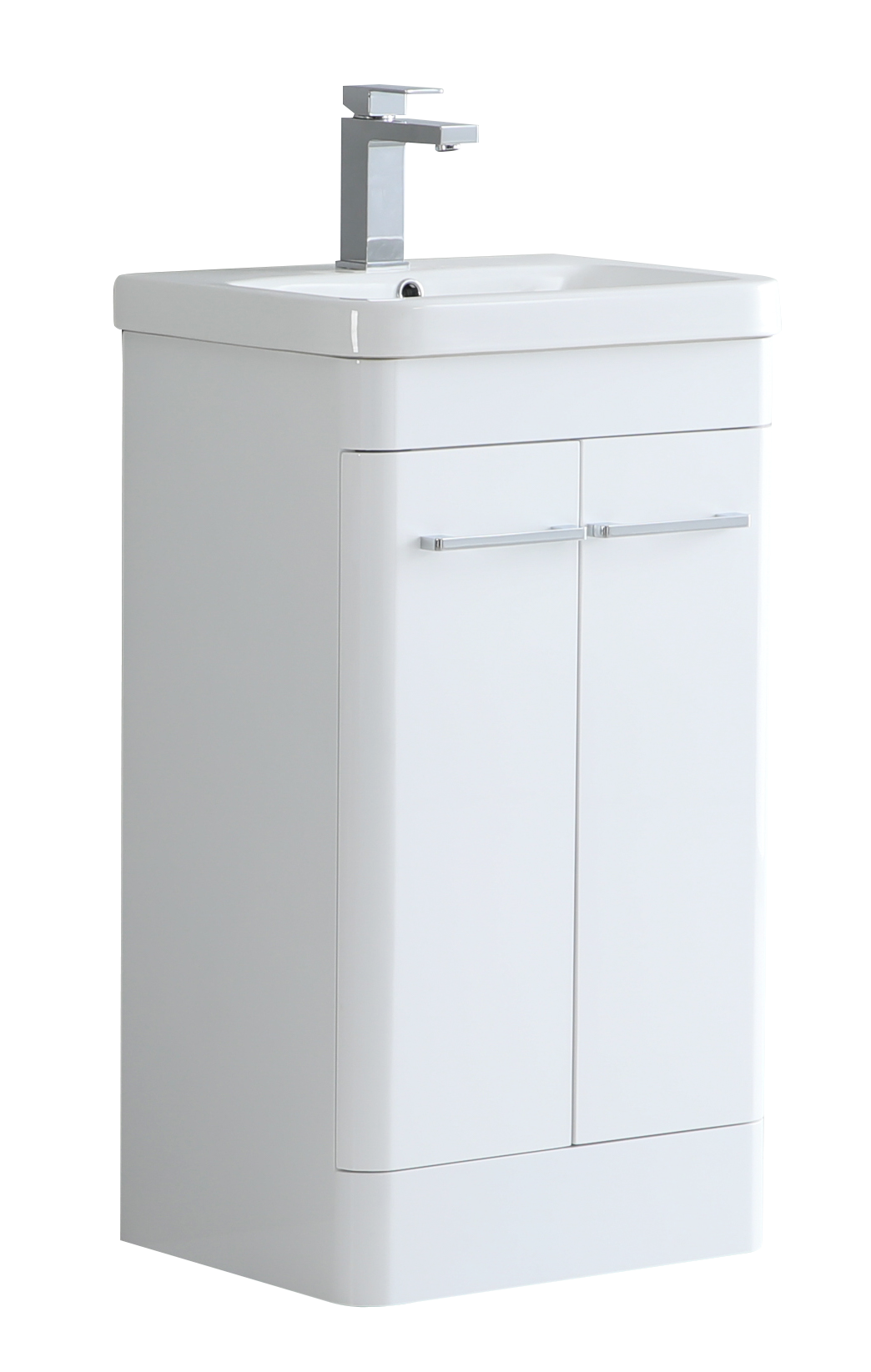 Camber 500mm Waterproof Curved PVC Vanity Unit and Basin