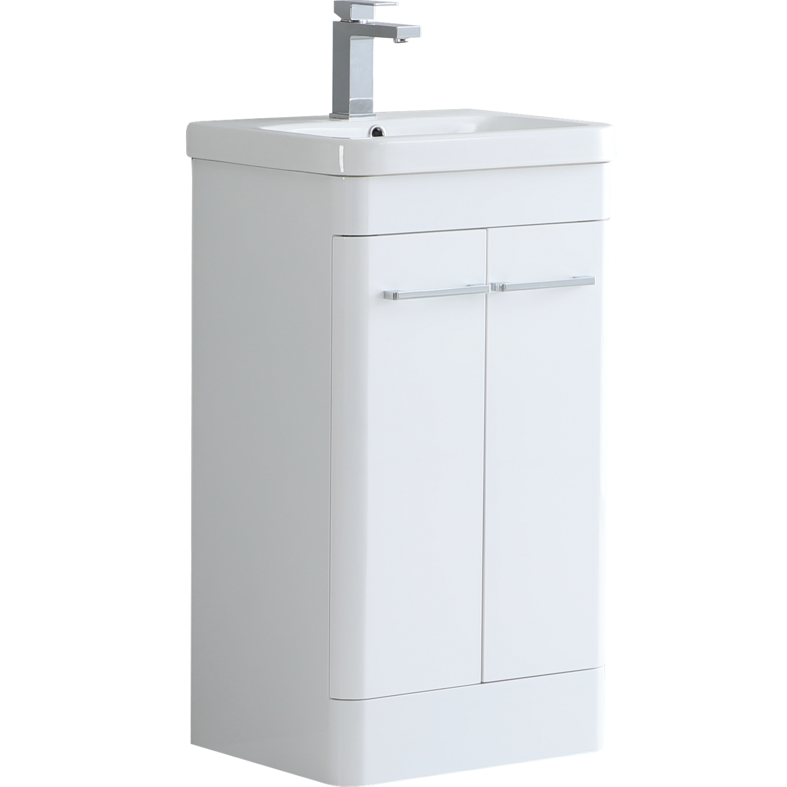 Camber 500mm Waterproof Curved PVC Vanity Unit and Basin