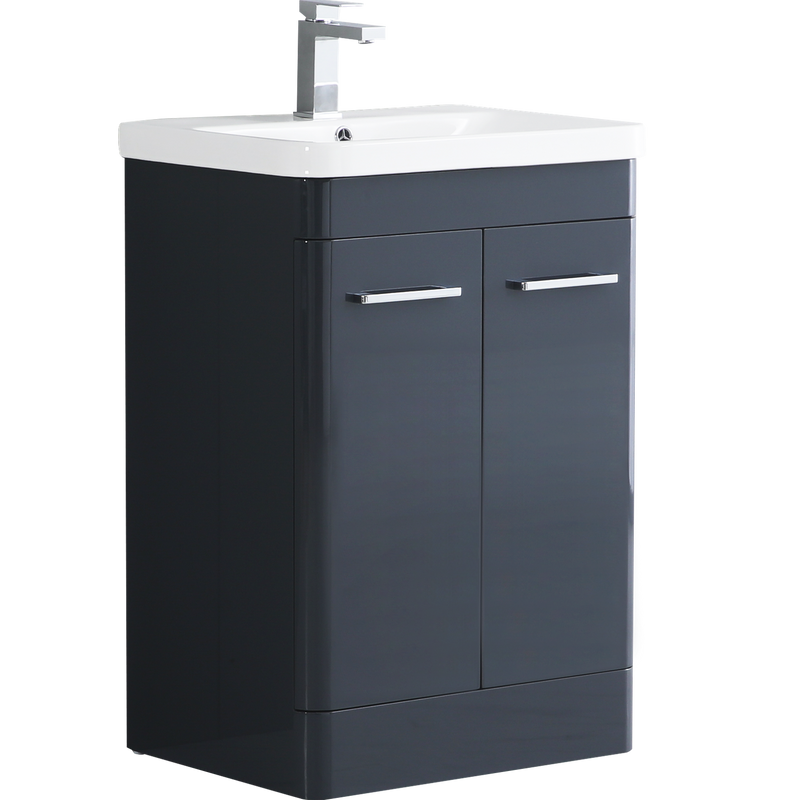 Camber 600mm Waterproof Curved PVC Vanity Unit and Basin