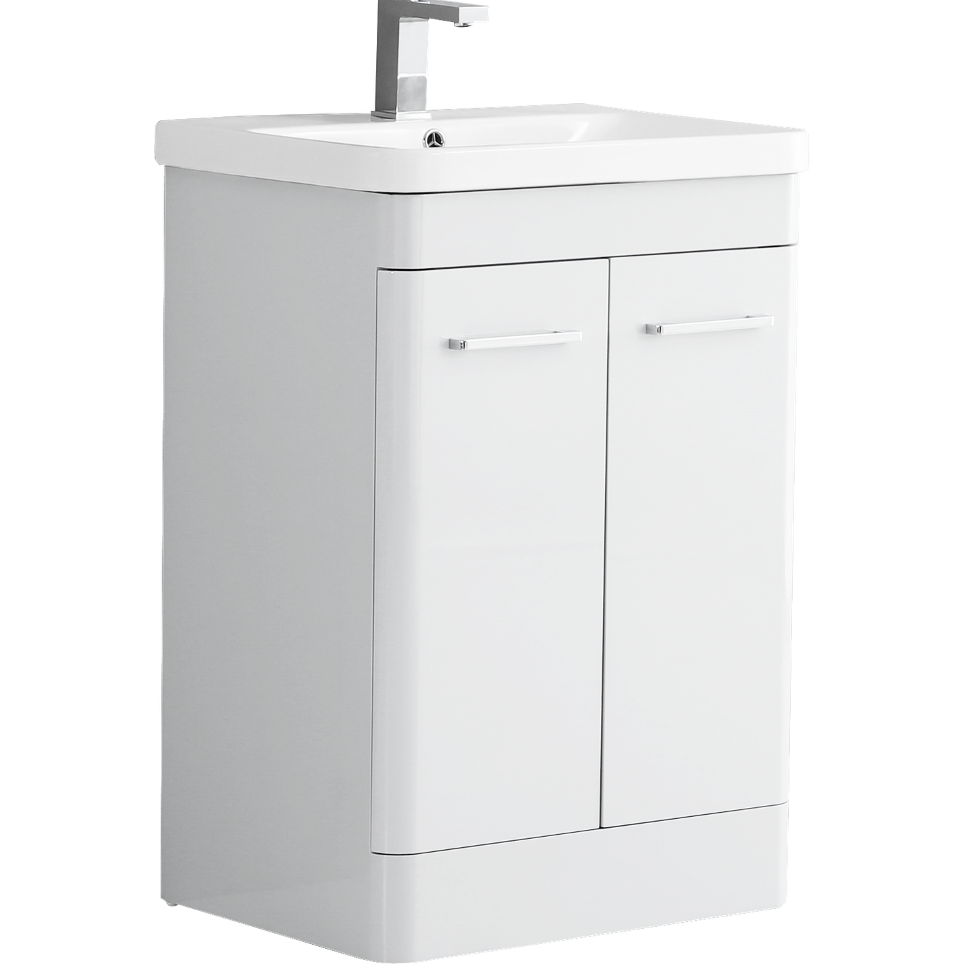 Camber 600mm Waterproof Curved PVC Vanity Unit and Basin