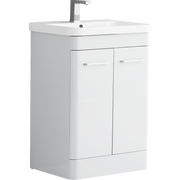 Camber 600mm Waterproof Curved PVC Vanity Unit and Basin