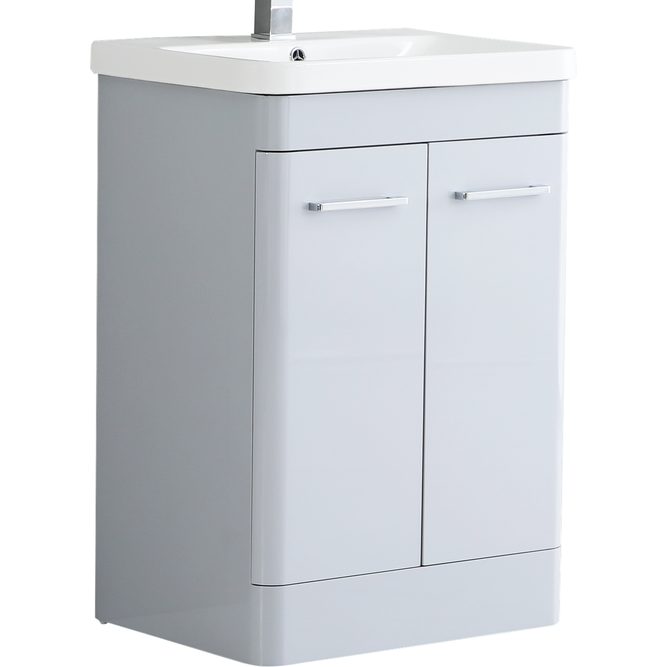 Camber 600mm Waterproof Curved PVC Vanity Unit and Basin
