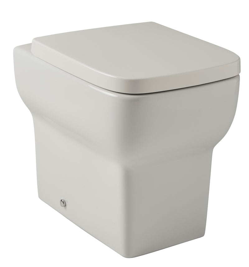 Korsika Back to Wall WC Square Toilet Pan with Soft Close Seat