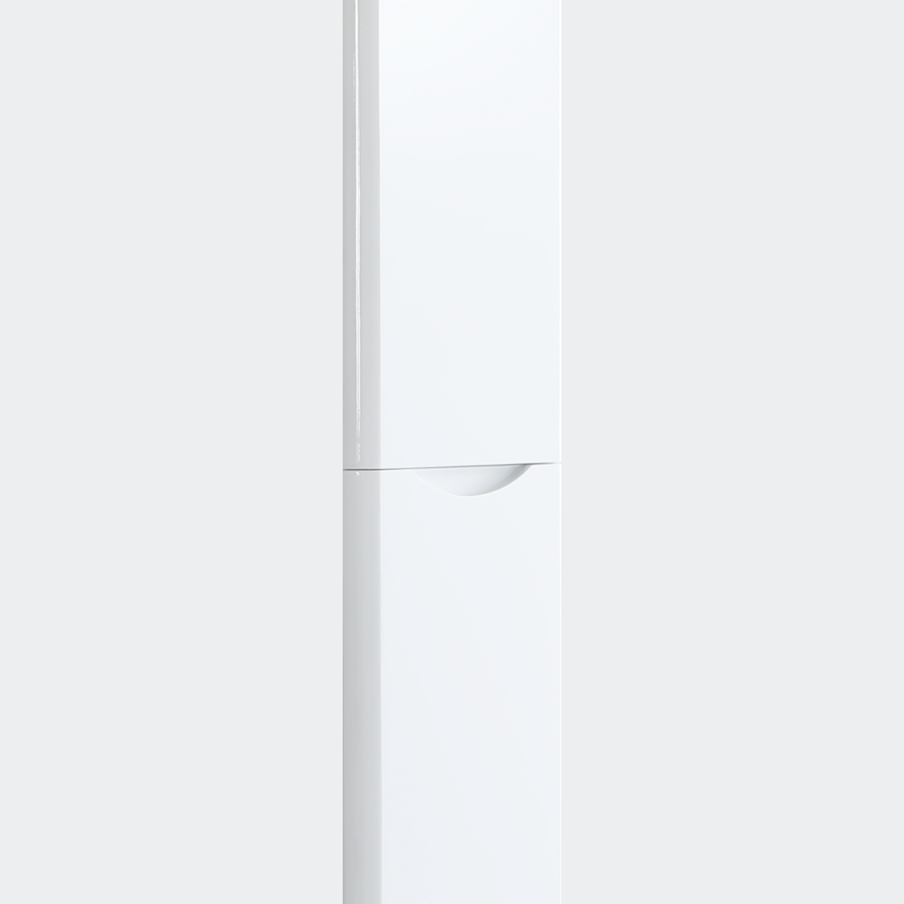 Radius 300mm Wall Hung Tall Boy Curved Handleless Waterproof Storage Unit