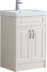 Alfred 600mm Traditional Waterproof PVC Vanity Unit and Basin
