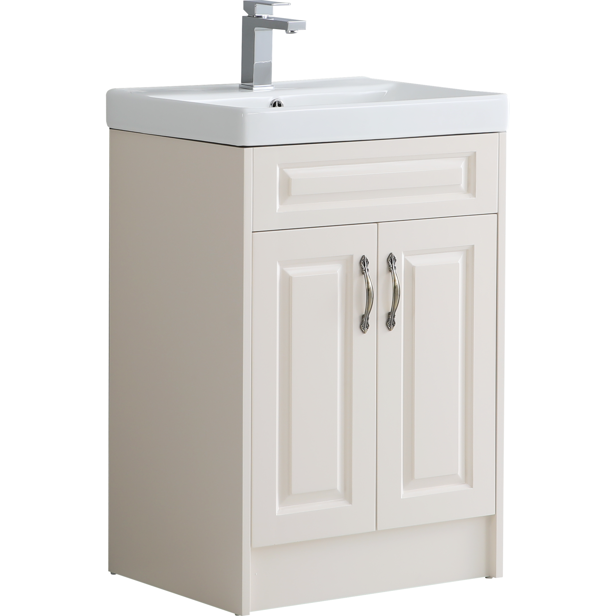 Alfred 600mm Traditional Waterproof PVC Vanity Unit and Basin