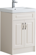 Alfred 600mm Traditional Waterproof PVC Vanity Unit and Basin