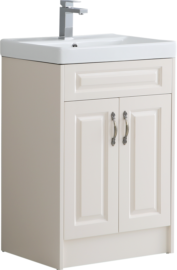 Alfred 600mm Traditional Waterproof PVC Vanity Unit and Basin