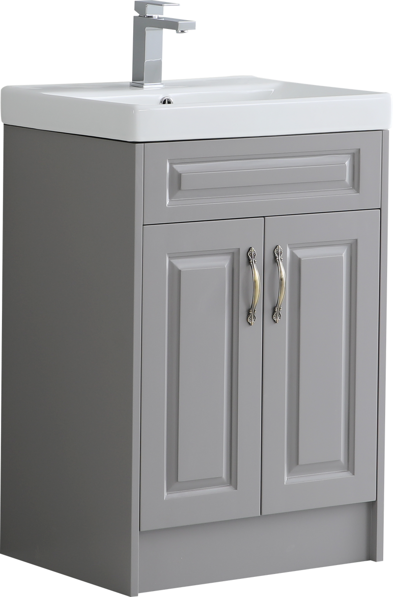 Alfred 600mm Traditional Waterproof PVC Vanity Unit and Basin