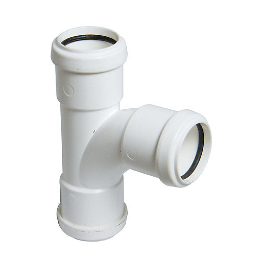 32mm Push fit Waste Pipe Tee Joint Joiner Fitting Plastic