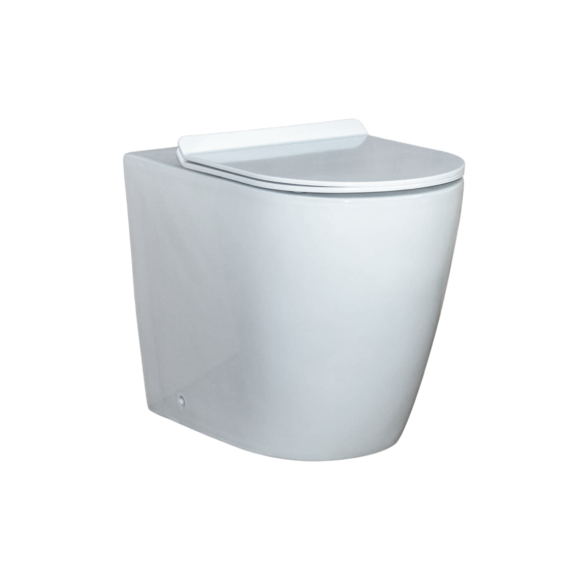 Comfort Height Round Back to Wall Pan Rimless Flush