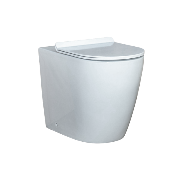 Comfort Height Round Back to Wall Pan Rimless Flush