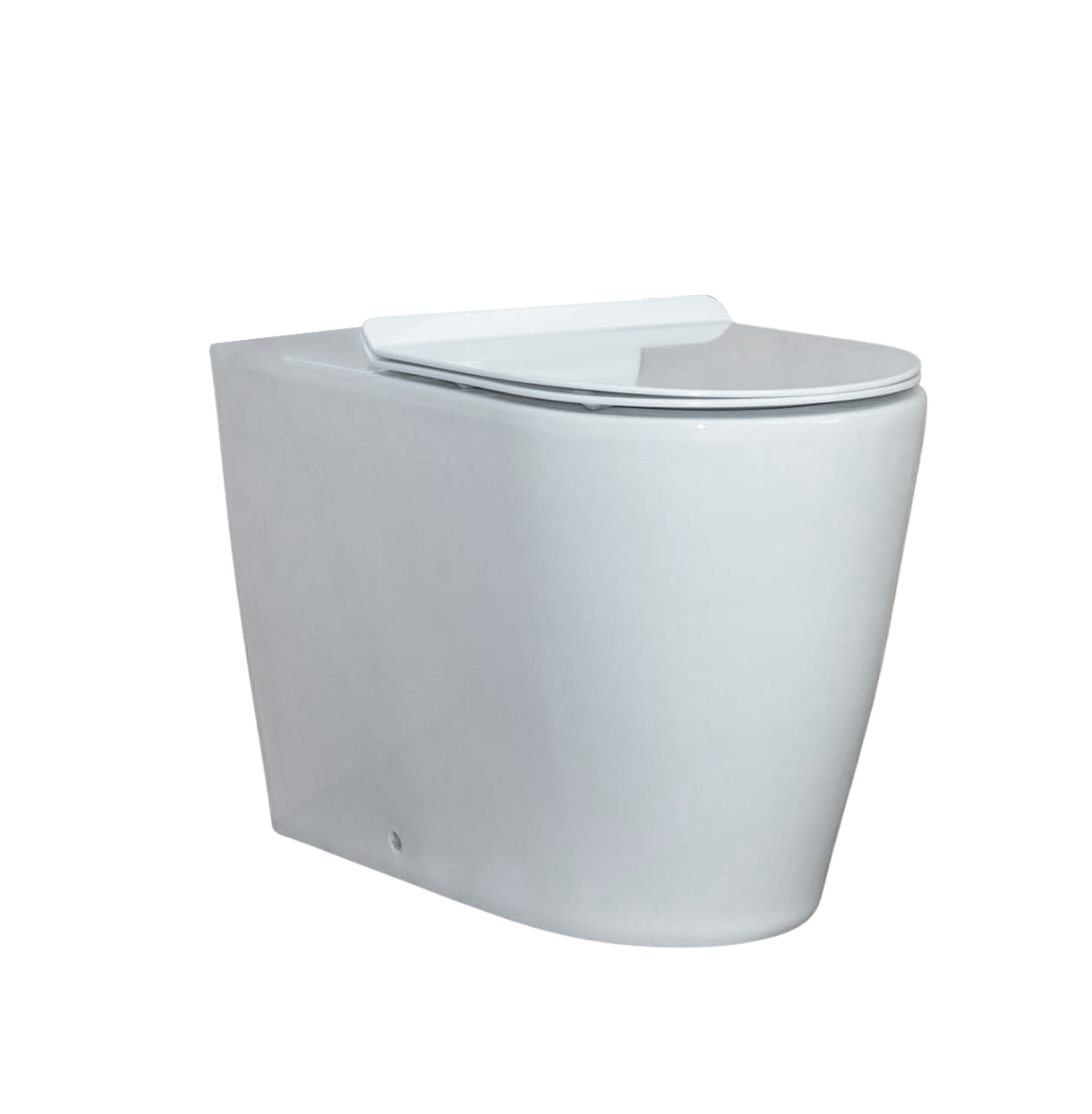 Comfort Height Round Back to Wall Pan Rimless Flush
