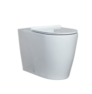 Comfort Height Round Back to Wall Pan Rimless Flush