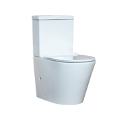 Back To Wall Ceramic Close Coupled Toilet Rimless Flush