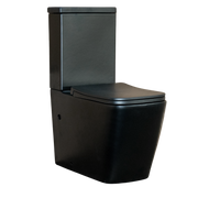 Matte Black Square Closed Back Close Coupled Rimless Toilet