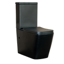 Matte Black Square Closed Back Close Coupled Rimless Toilet