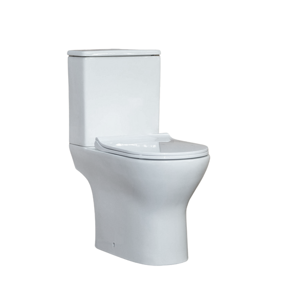 Ceramic Open Back Close Coupled Rimless Toilet