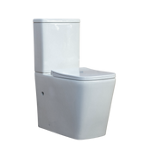 Comfort Height Square Closed Back Close Coupled Rimless Toilet