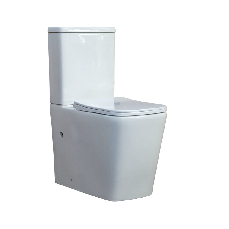 Square Closed Back Close Coupled Rimless Toilet