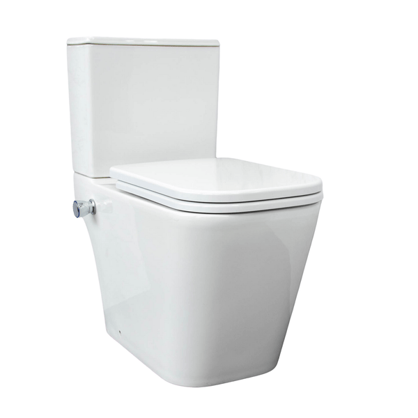 Square Open Back Close Coupled Bidet Toilet